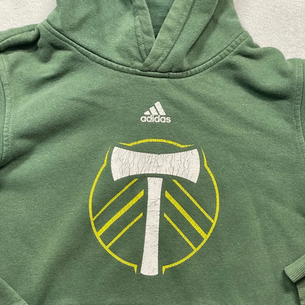 Adidas Portland Timbers Hoodie Kids Medium 10/12 Green  MLS